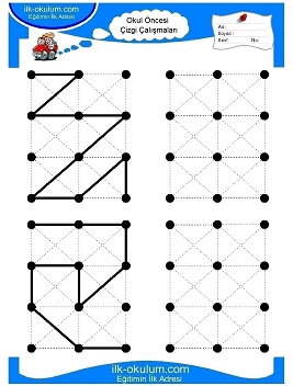 Çocuklar İçin Çizgi Çalışma Sayfaları 
